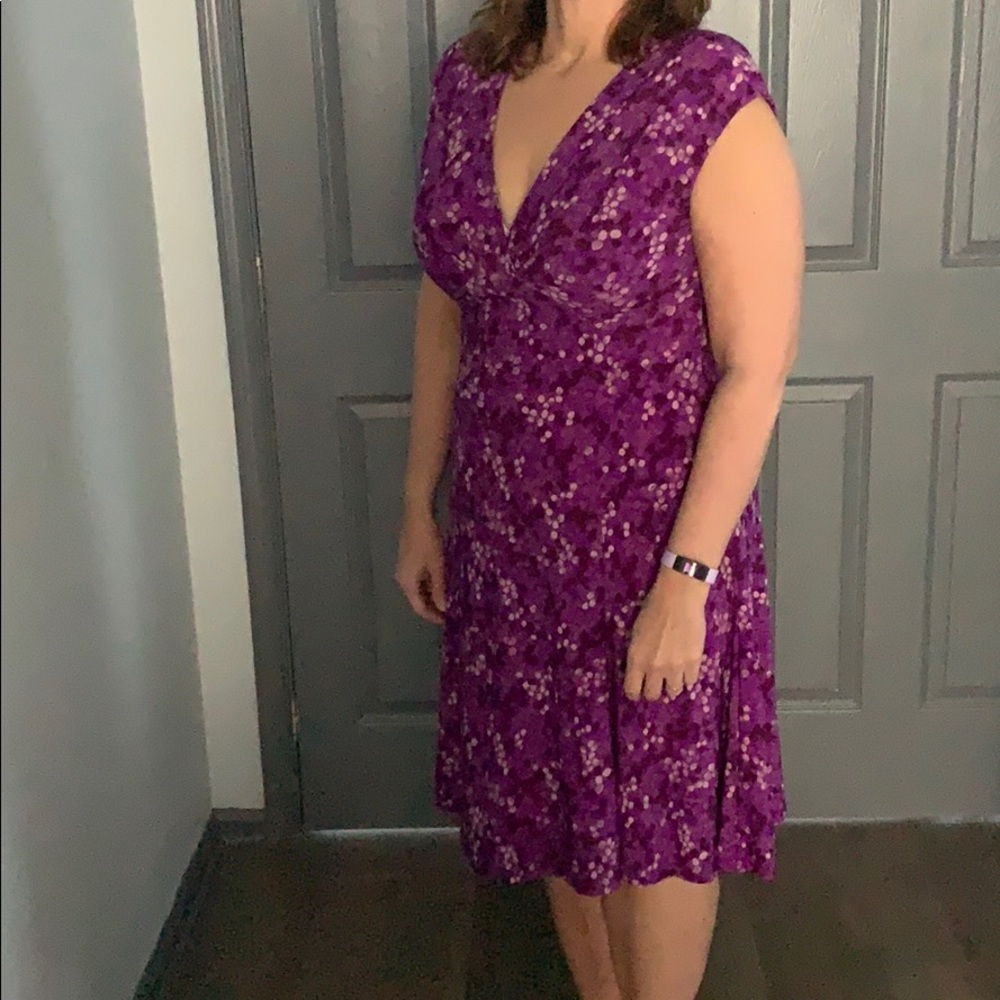 Chaps mid-length v-neck dress